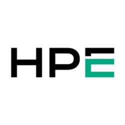 HPE logo with green horizontal bar